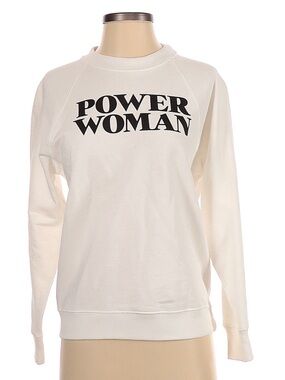 J. Crew Power Woman White Graphic Sweatshirt - Unbranded